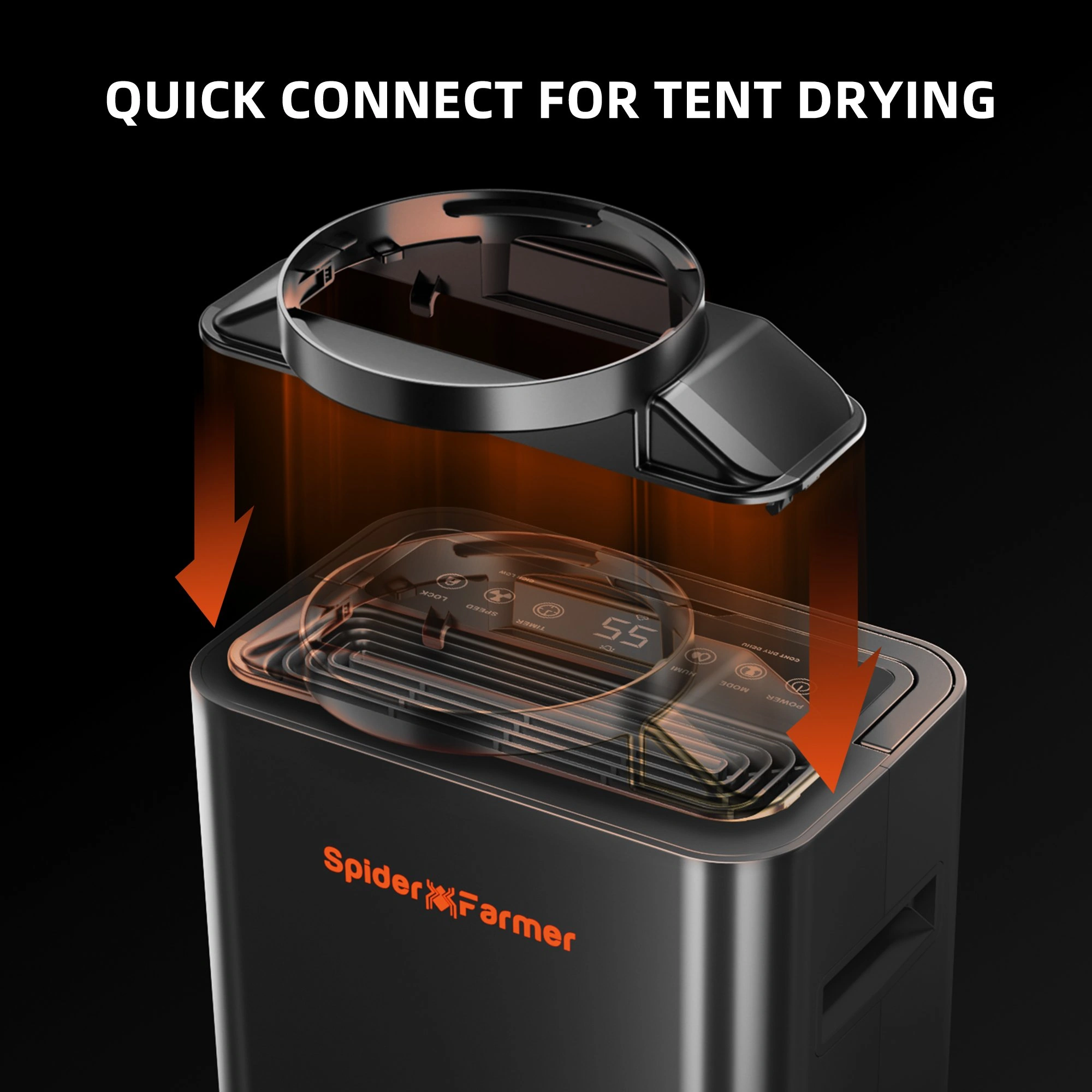 Spider Farmer® 32-Pint Luftentfeuchter (2025) – Smart Control, RJ12 & Ablaufschlauch