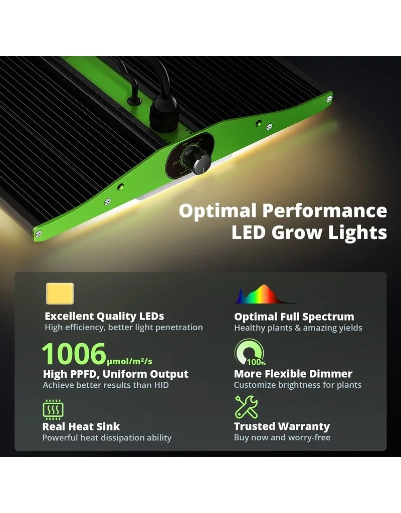 Viparspectra P1000 LED 100 Watt – Leistungsstarke Growlampe für optimales Pflanzenwachstum