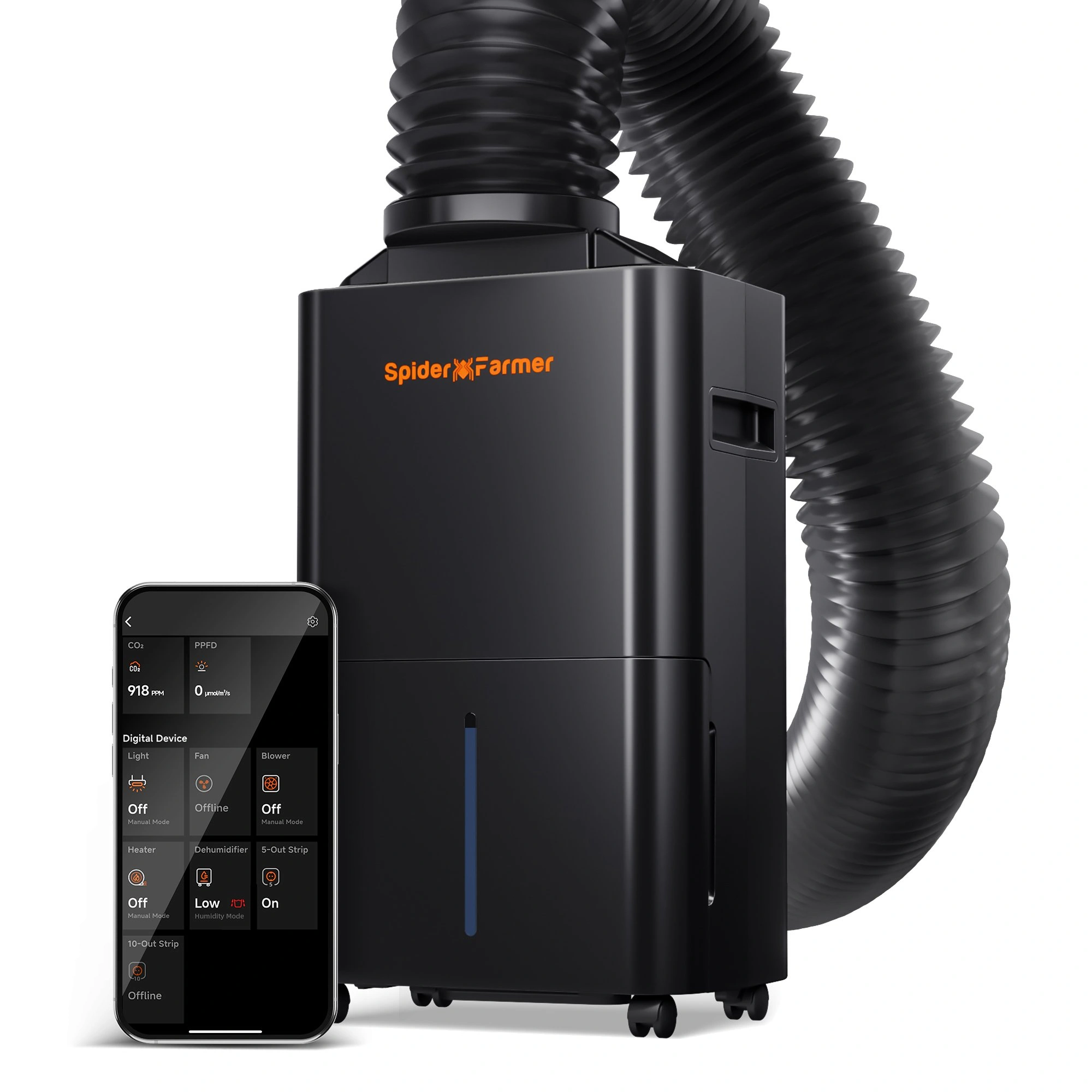 Spider Farmer® 32-Pint Luftentfeuchter (2025) – Smart Control, RJ12 & Ablaufschlauch
