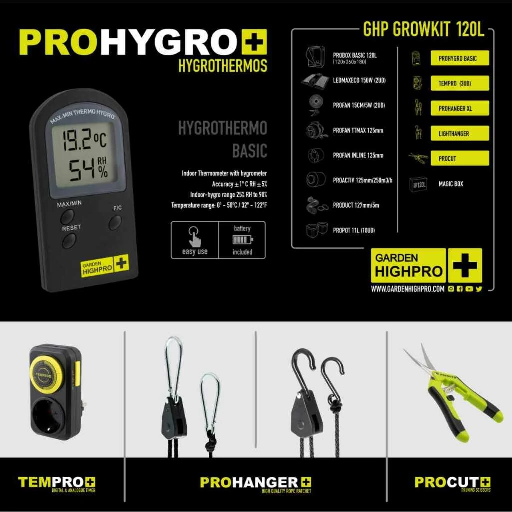 Growbox Komplettset 120x60 – Kompaktes Set für drei Pflanzen