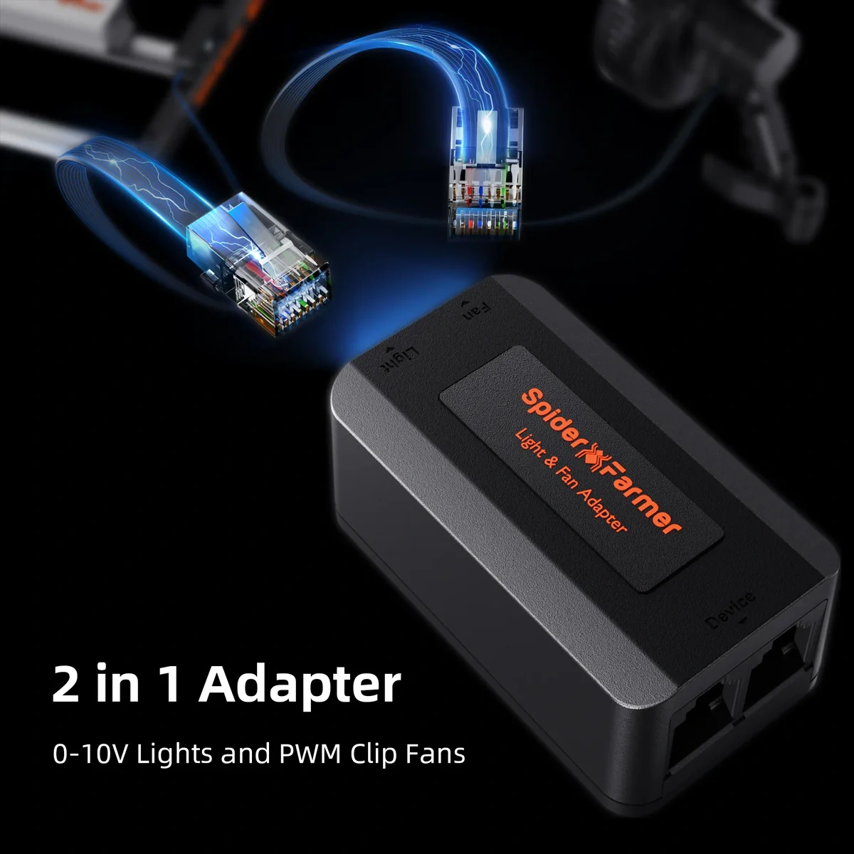 Spider Farmer GGS AC10 Smarte Steckdosenleiste mit Temperatur-, Feuchtigkeits- und Lichtsensor
