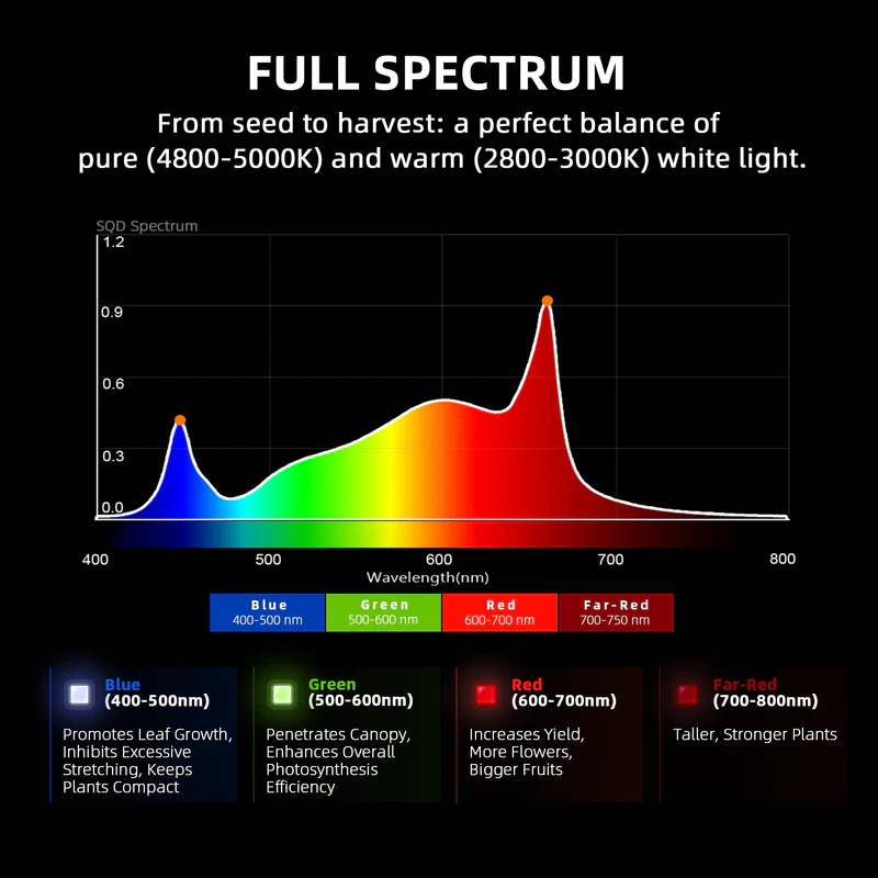 Spider Farmer G4500 EVO – 320W LED Grow Light für gleichmäßige Ausleuchtung