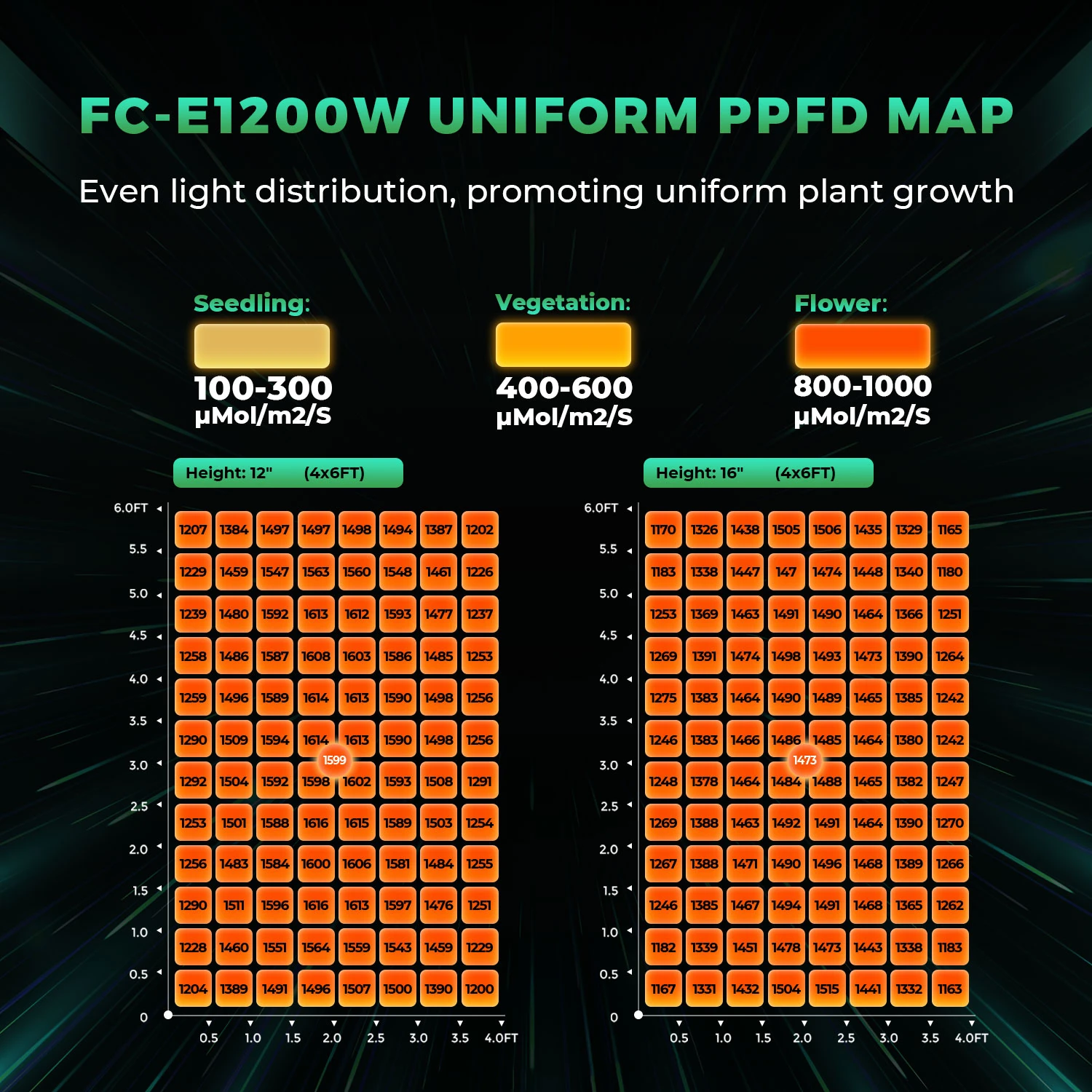 Mars Hydro FC-E 1200W – Maximale Lichtleistung für großflächige Projekte