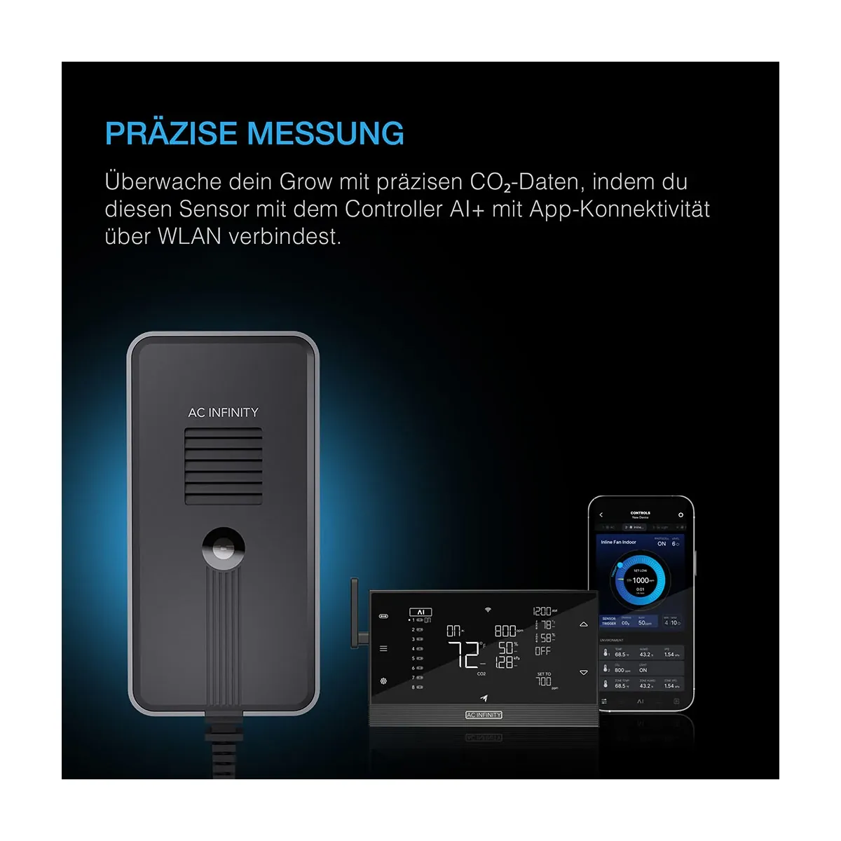 CO₂ + Lichtsensor für Controller AI+ CO₂ + Lichtsensor für Controller AI+