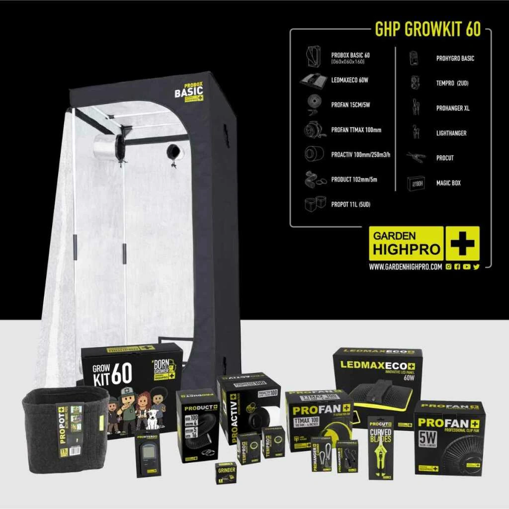 Growbox Komplettset 60x60 – Kompakter Einstieg ins Indoor-Gärtnern