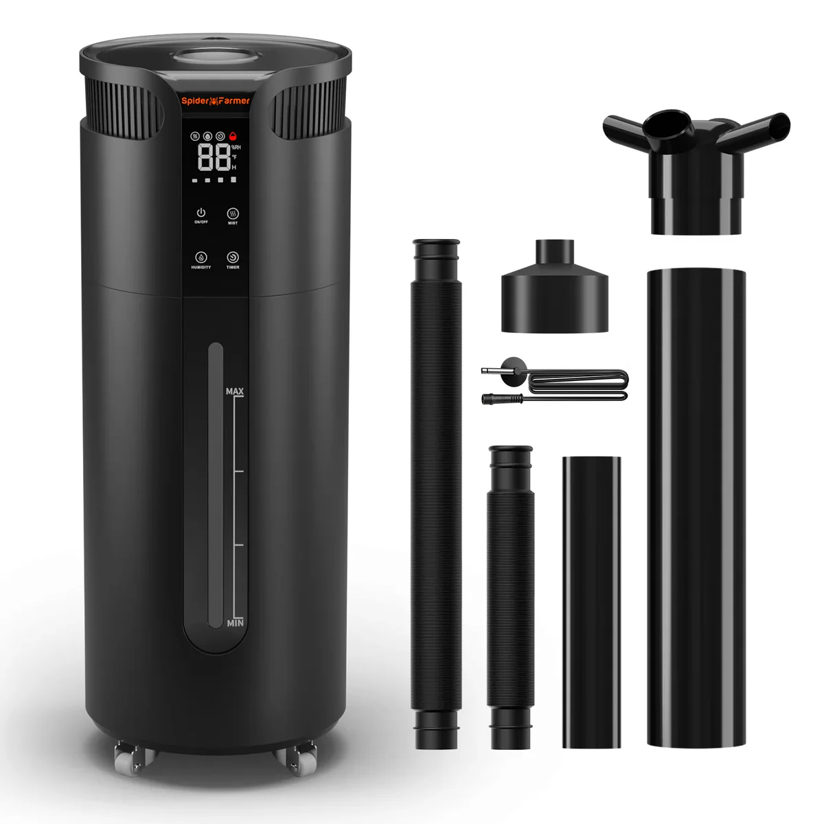 Spider Farmer Luftbefeuchter mit 4 Nebelstufen und 16 Liter Tank Spider Farmer Luftbefeuchter mit 4 Nebelstufen und 16 Liter Tank